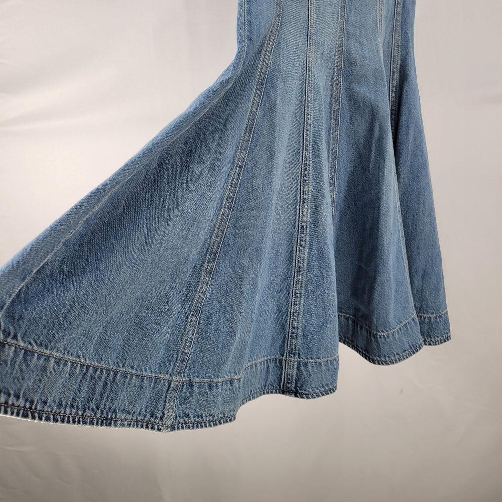 Madewell Circle Mini Dress Airy Denim NV344 Size XS NWT - Picture 6 of 9